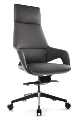 Кресло для руководителя Riva Design Аура / Aura FK005-A серая кожа
