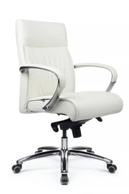 Кресло для персонала Riva Design Гастон-М / Gaston-M  9264 белая кожа